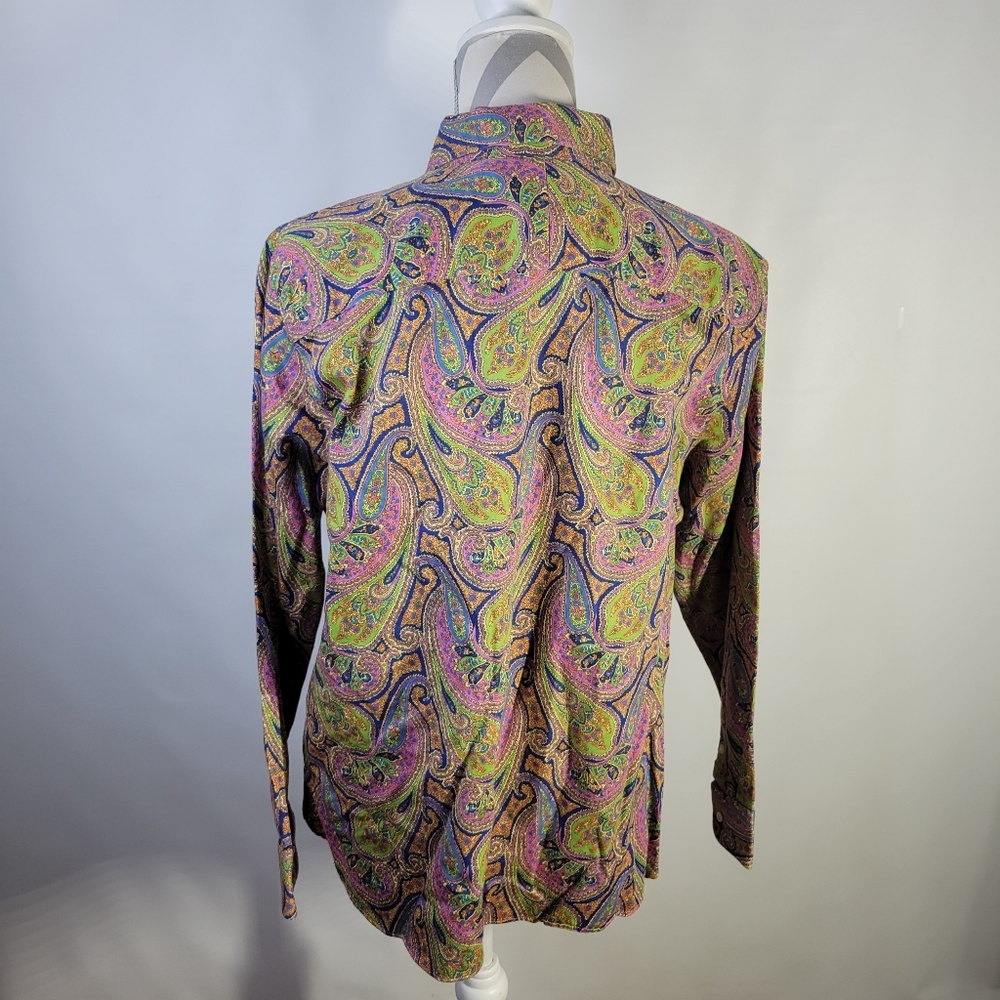 Womans Chaps Classics Button front Long sleeve Shirt Cotton No Iron Size XL - Picture 4 of 9